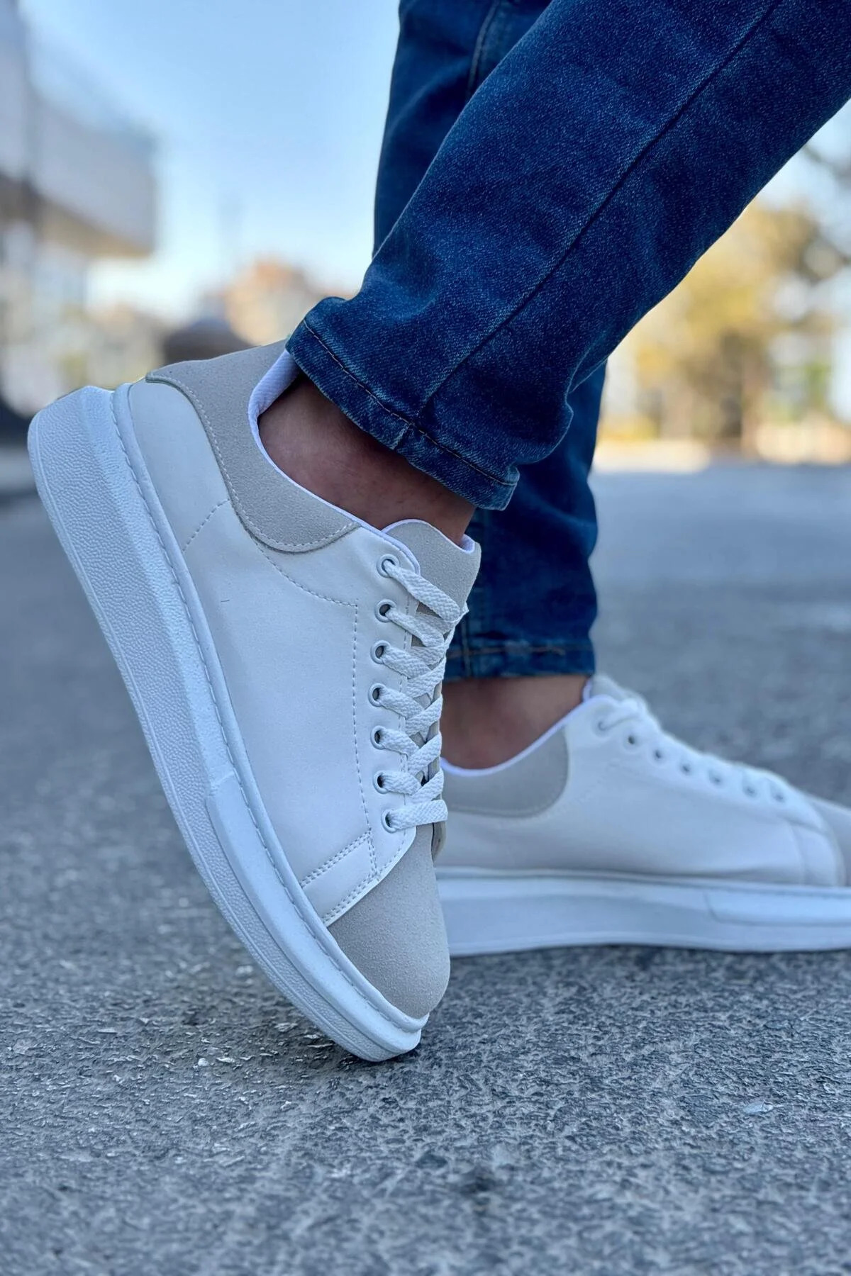 Luis Toronto LT109 Beyaz Gri Süet Erkek Sneaker Luis Toronto LT109 Beyaz Gri Süet Erkek Sneaker