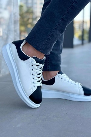 Luis Toronto LT109 Beyaz Siyah Cilt Beyaz Taban Erkek Sneaker Luis Toronto LT109 Beyaz Siyah Cilt Beyaz Taban Erkek Sneaker