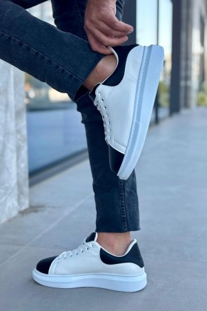Luis Toronto LT109 Beyaz Siyah Cilt Beyaz Taban Erkek Sneaker Luis Toronto LT109 Beyaz Siyah Cilt Beyaz Taban Erkek Sneaker