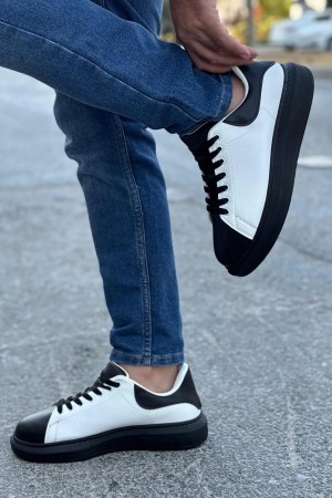 Luis Toronto LT109 Beyaz Siyah Cilt Siyah Taban Erkek Sneaker Luis Toronto LT109 Beyaz Siyah Cilt Siyah Taban Erkek Sneaker