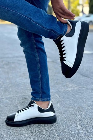 Luis Toronto LT109 Beyaz Siyah Cilt Siyah Taban Erkek Sneaker Luis Toronto LT109 Beyaz Siyah Cilt Siyah Taban Erkek Sneaker