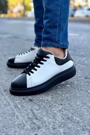Luis Toronto LT109 Beyaz Siyah Cilt Siyah Taban Erkek Sneaker Luis Toronto LT109 Beyaz Siyah Cilt Siyah Taban Erkek Sneaker